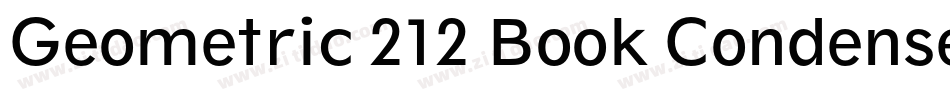 Geometric 212 Book Condensed BT字体转换